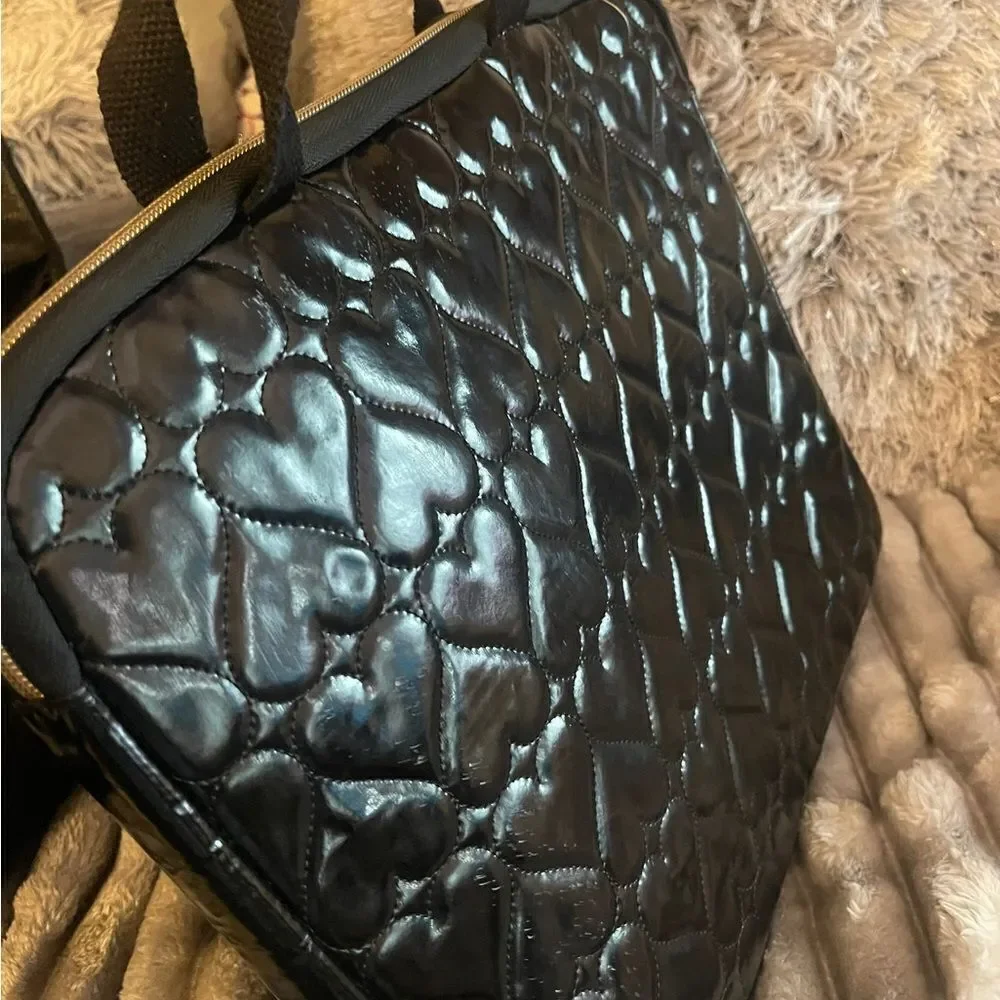 Betseyville Betsey Johnson Puffy Quilted vegan leather laptopScomputer bag case